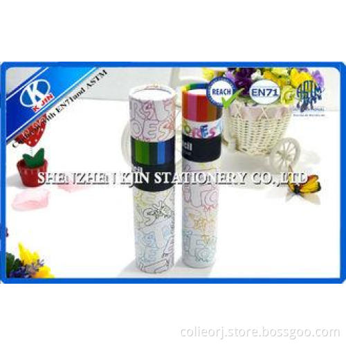 Round Tube Packing Recycled Paper Pencils With Hot Transfer